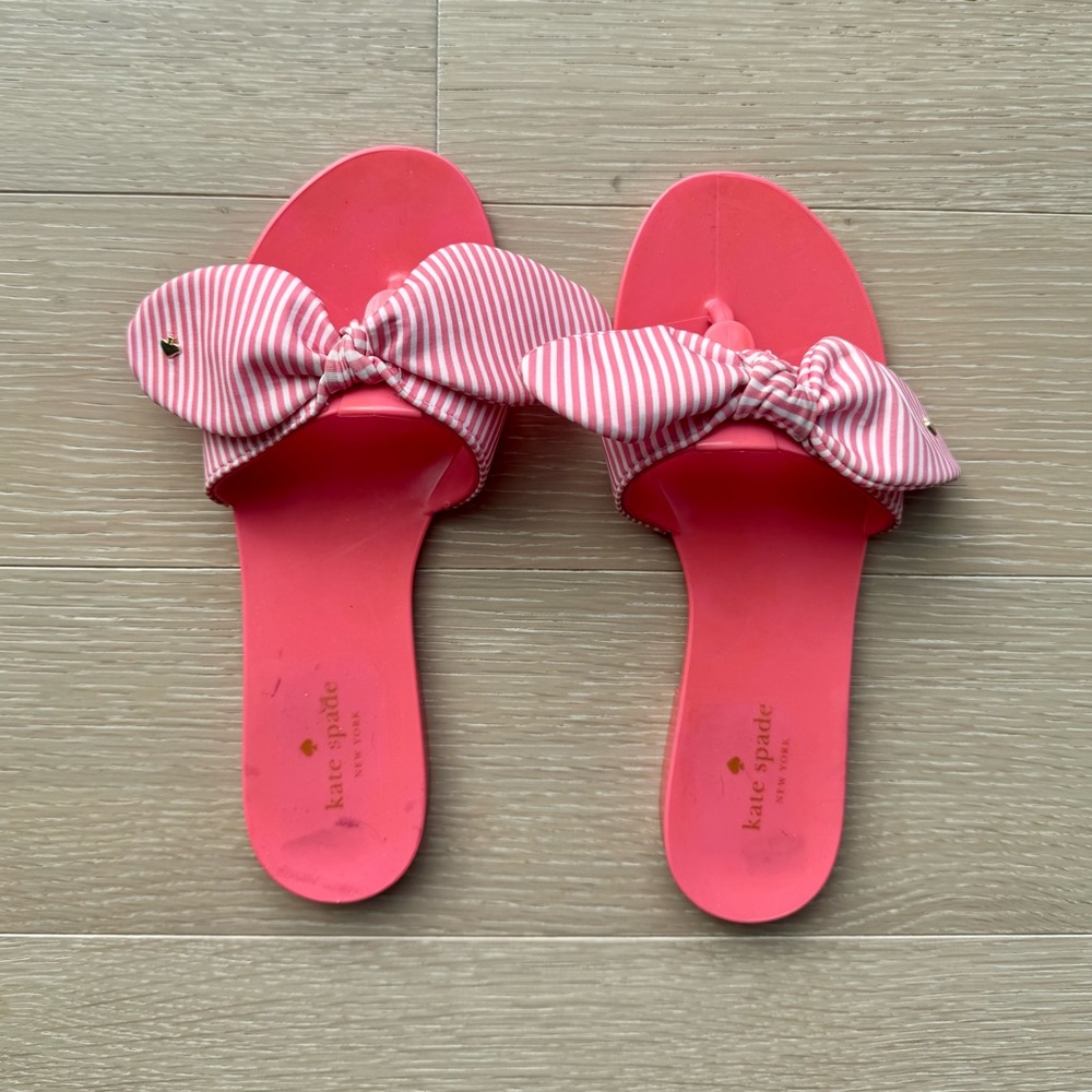 Kate Spade Jelena Candy-Striped Bow Sandals